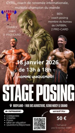 STAGE POSING - stage homme