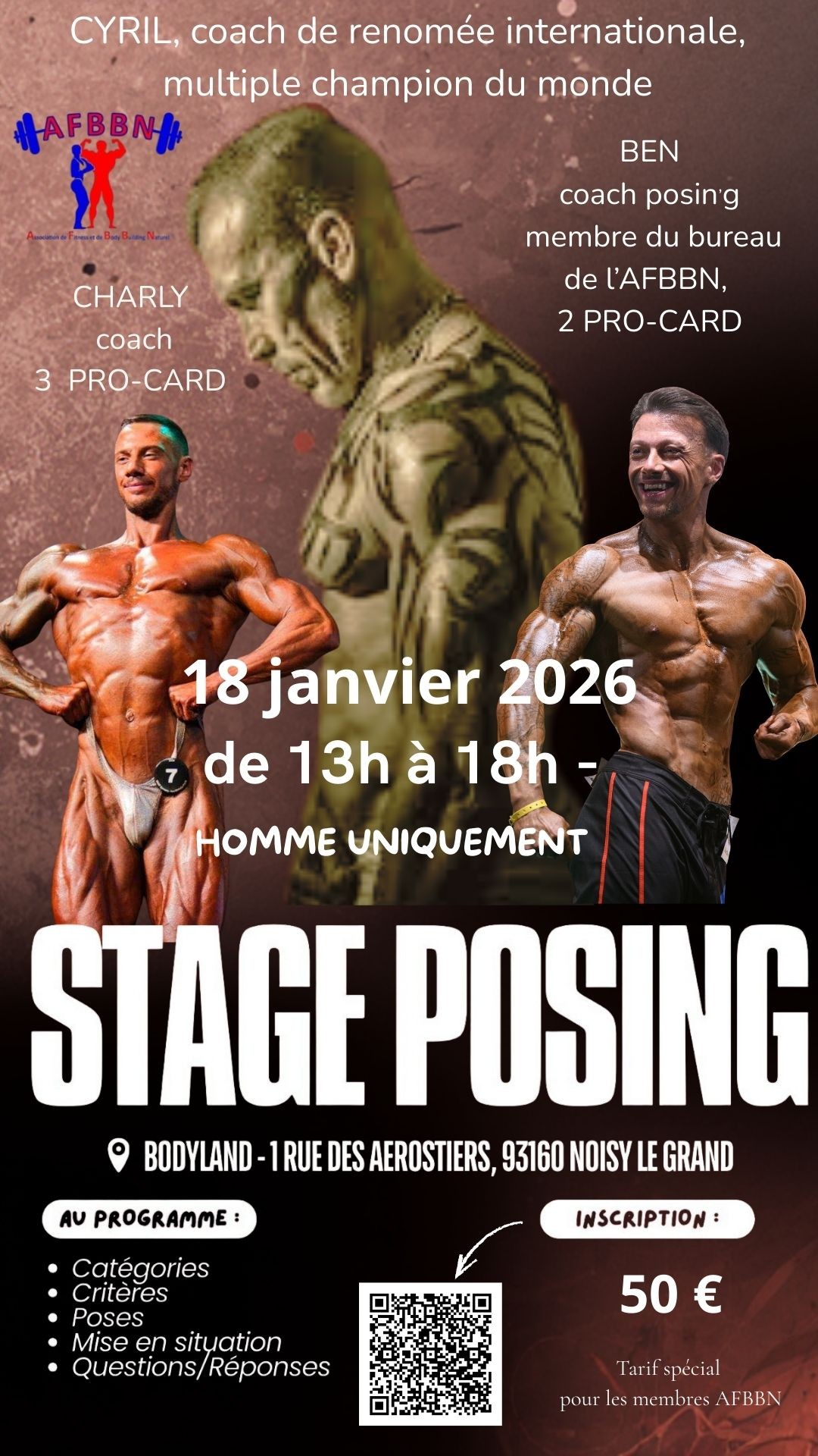 STAGE POSING - stage homme